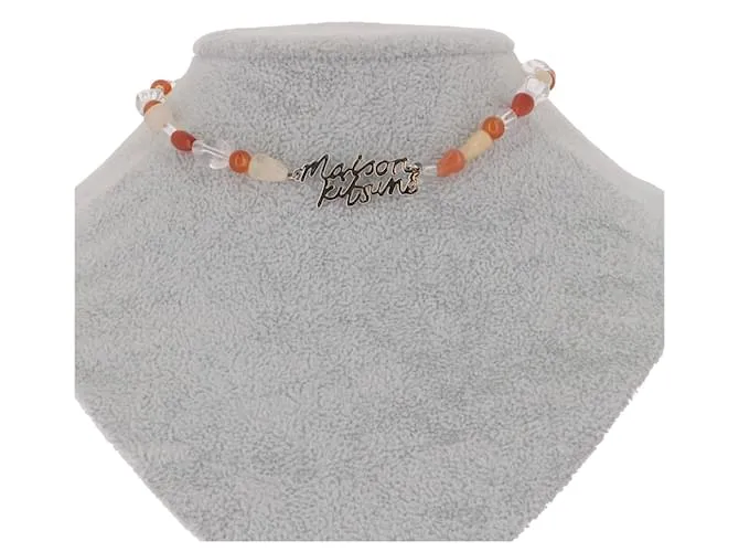 Autre Marque MAISON KITSUNE Collares T.  metal Naranja 
