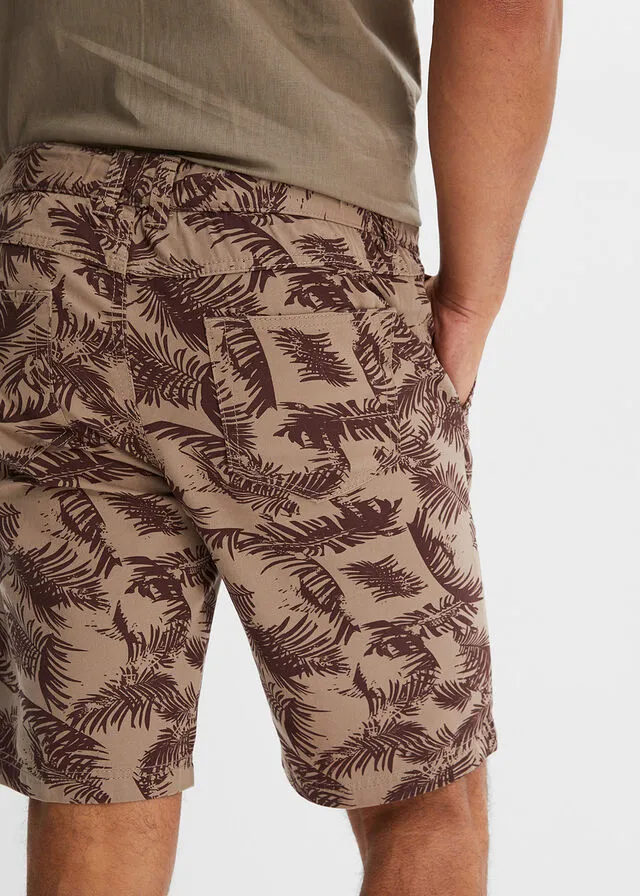 Bermudas de corte regular Marrón tierra estampado
