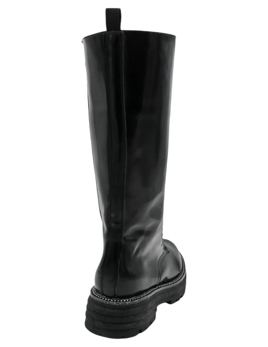 Botas altas Bike en Charol – Negro