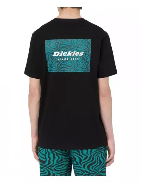 Camiseta DICKIES hombre Manga corta  LEESBURG BOX TEE SS con estampado de cebra REF.DK0A4Y8Q negro