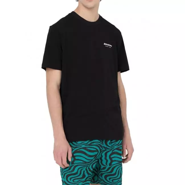 Camiseta DICKIES hombre Manga corta  LEESBURG BOX TEE SS con estampado de cebra REF.DK0A4Y8Q negro