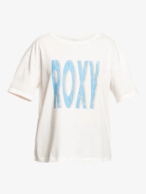 Camiseta ROXY manga corta para Mujer Sand Under The Sky REF-ERJZT05461 Snow White (wbk0) blanca