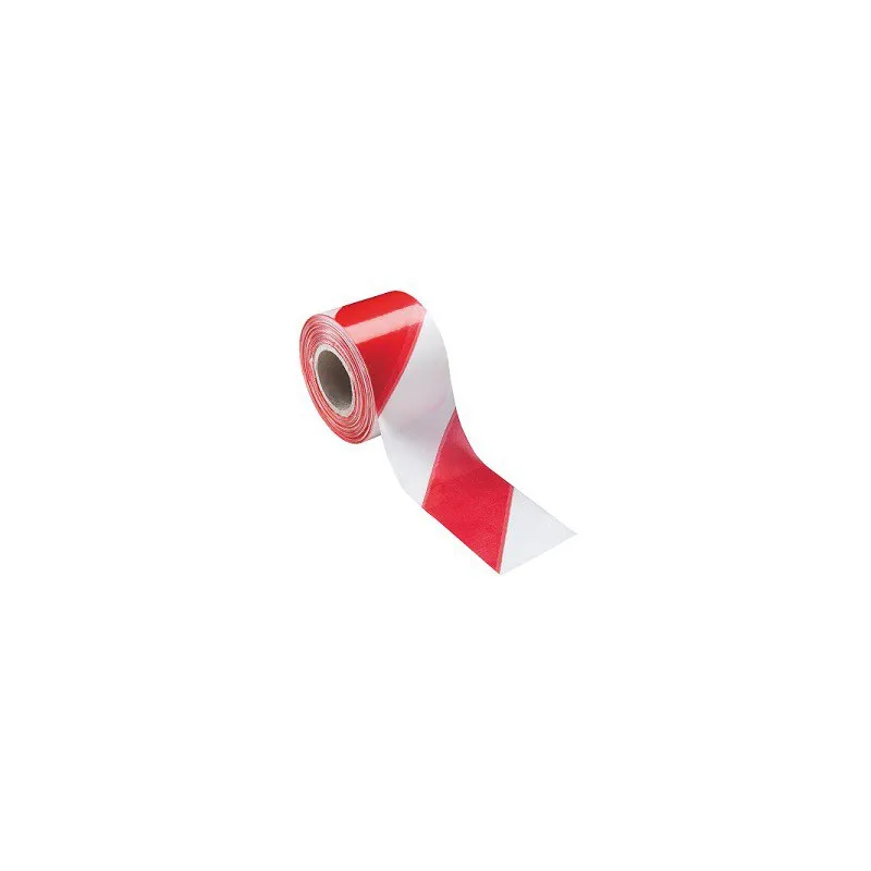 Cinta balizamiento 70mmx200m 30micras roja/blanca SINEX