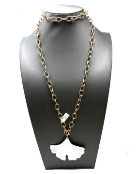 COLLARES LARGOS ORIGINALES CON BONITA HOJA PLATEADA