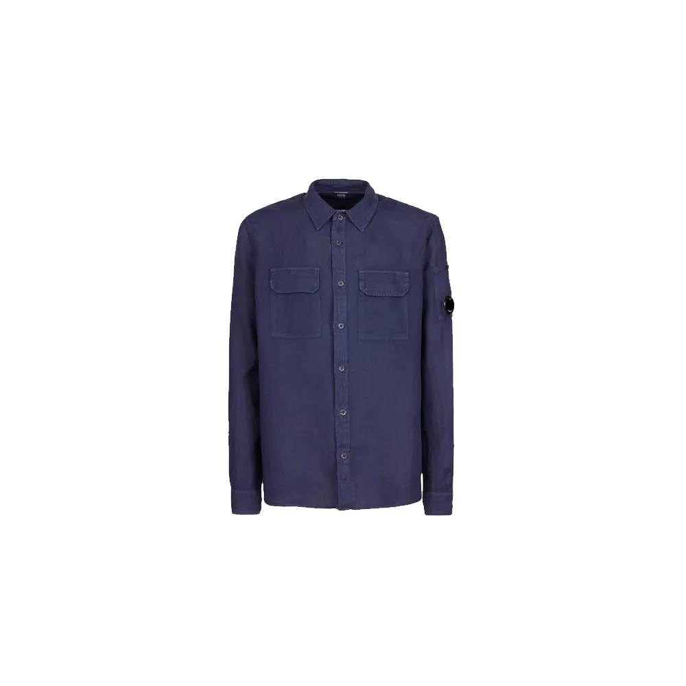 C.P. Company Long Sleeve Medieval Blu Men 14CMSH157A005415G-868