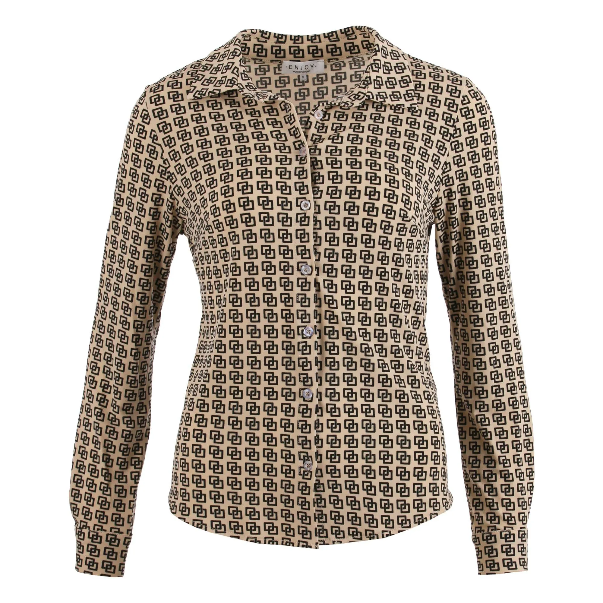 Enjoy Blouse lange mouw allover print 127892