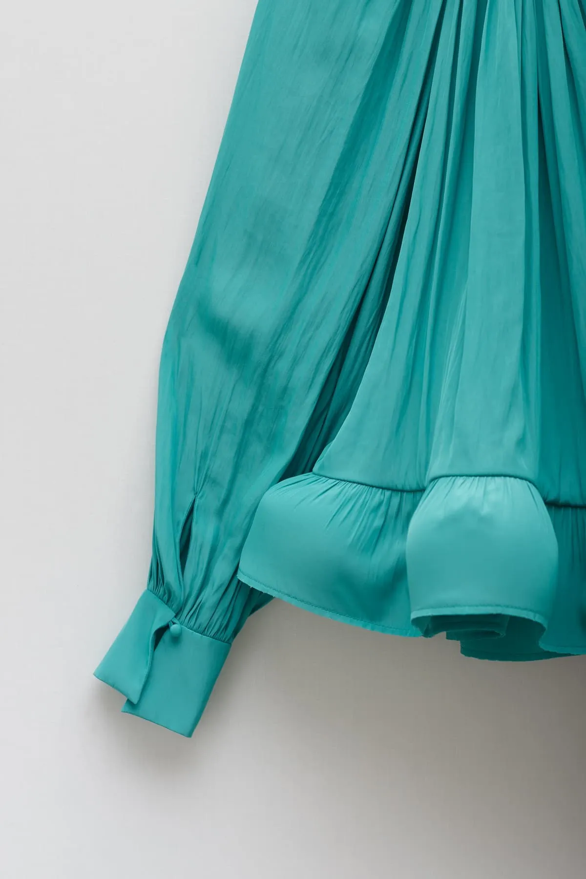 LANVIN JADE LONG SLEEVE FLARE BLOUSE