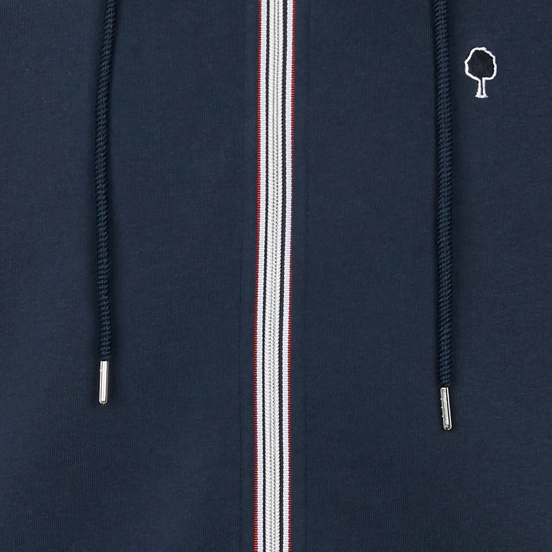 MESNIL - Sudadera regular fit de felpa con capucha en azul
