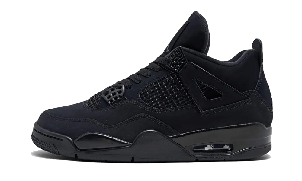 N372O (G5) Jordan 4 Negro total Jordan tenis Black Cat 2020 Air Jordan 4 Retro