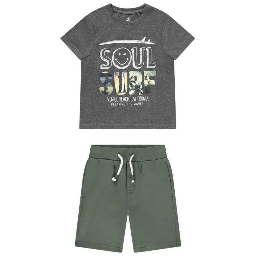 Orchestra Conjunto camiseta estampado Smiley y bermudas