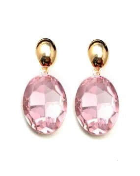 PENDIENTES LARGOS DE FIESTA ROSAS PARA UN LOOK ESPECTACULAR
