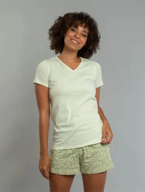 Pijama a cuadros ecológico mujer blanco y negro