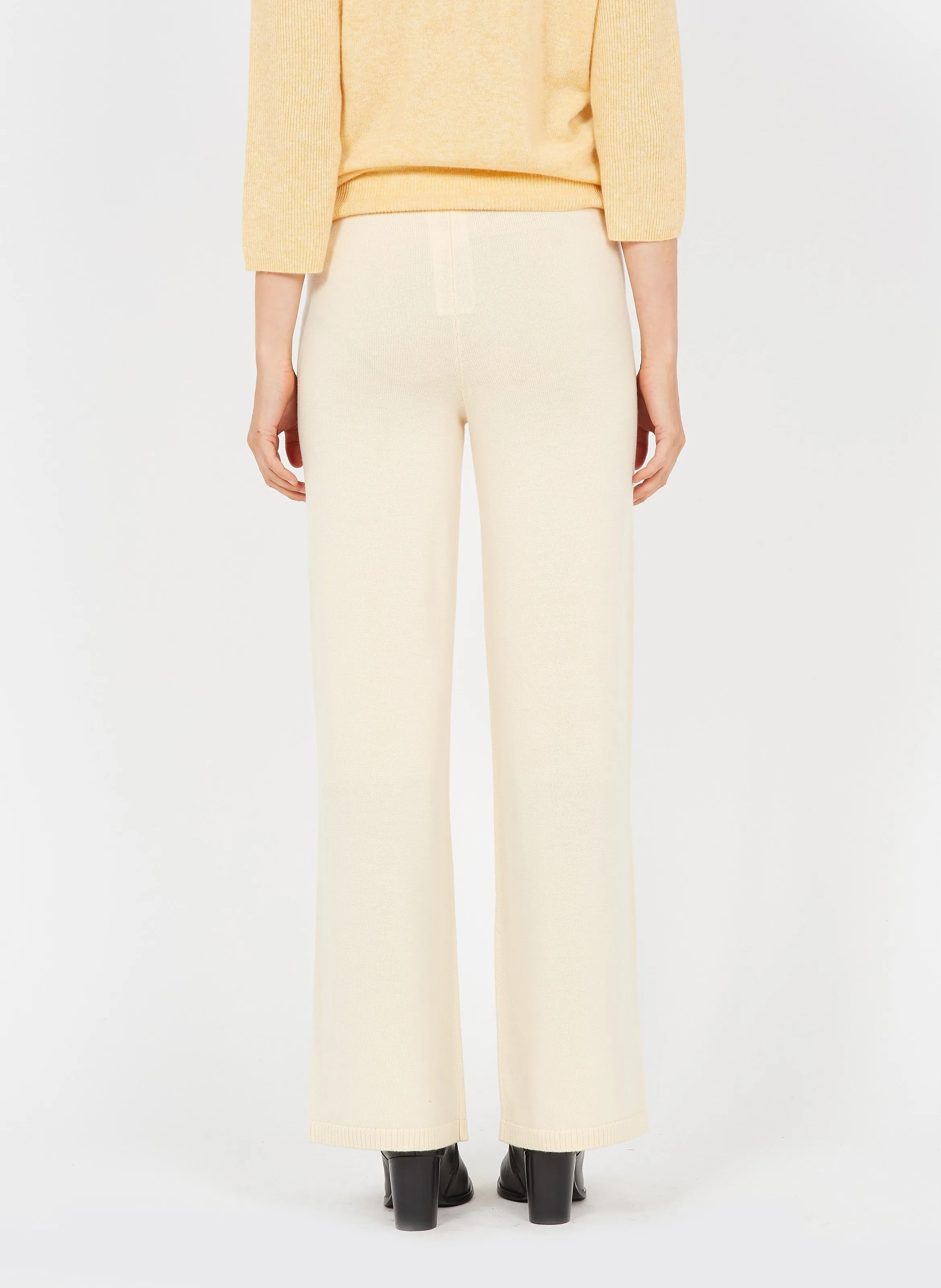 RAGTIME - Pantalón de lana ancho en beige