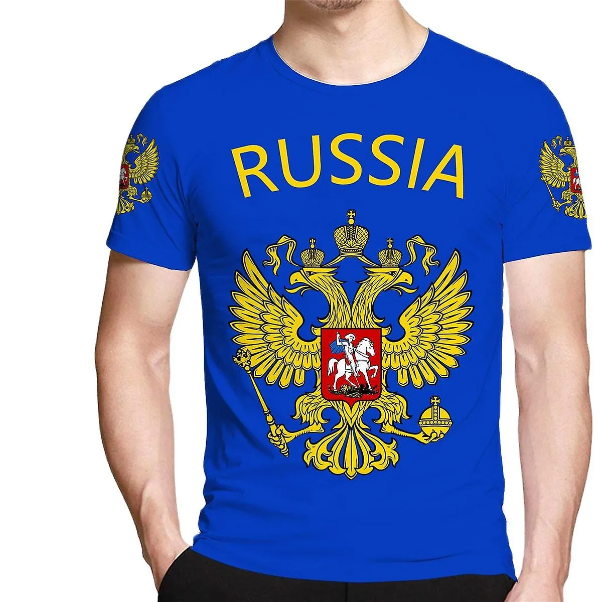 Styles T-shirt Russian Coat Of Arms Flag 3d Print Streetwear Men S Women S Fashion Crewneck T-shirt Harajuku T-shirt Top-up