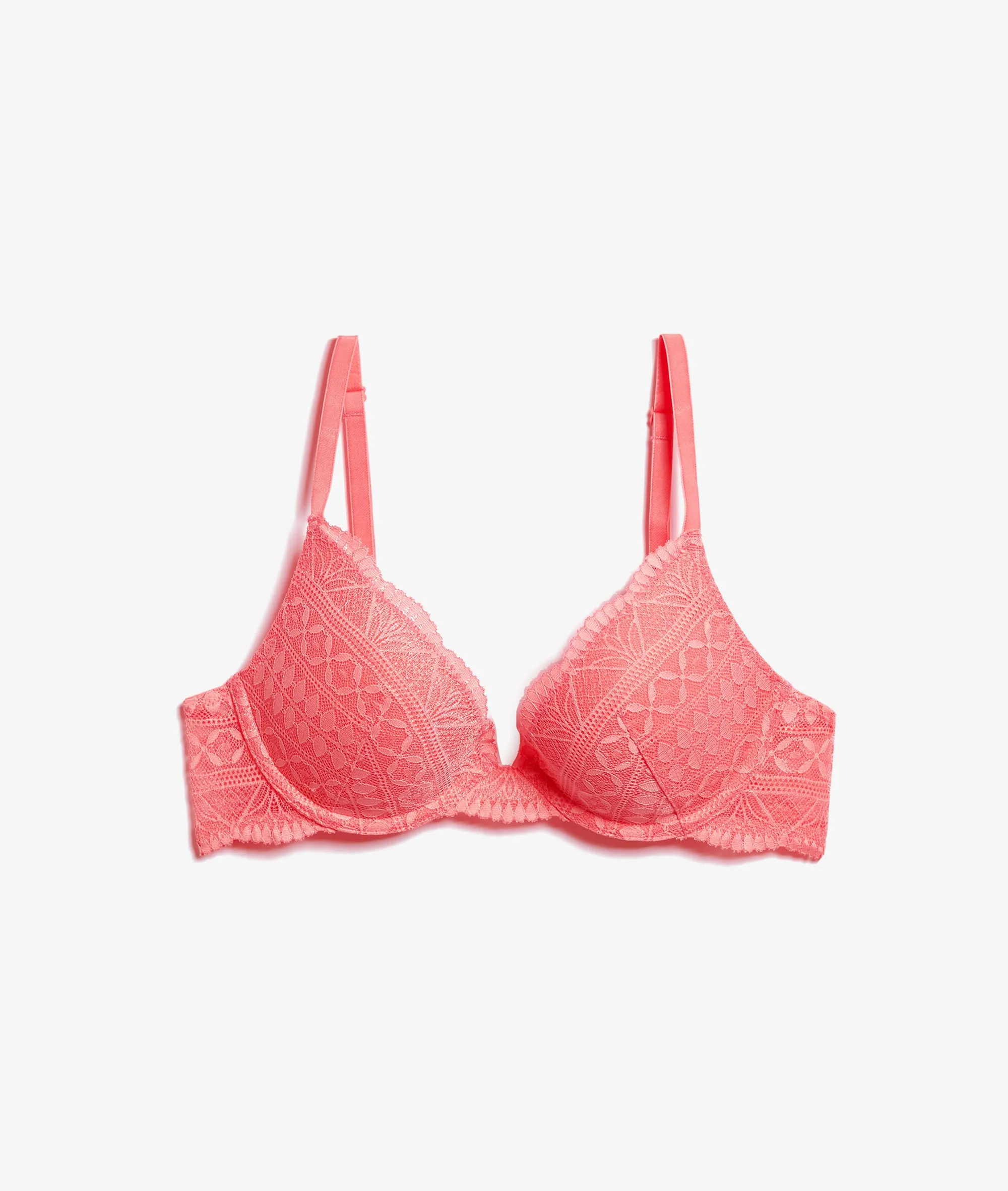Sujetador nº2: Push up de encaje. Copa A-C IDOLE ROSE BONBON - ETAM