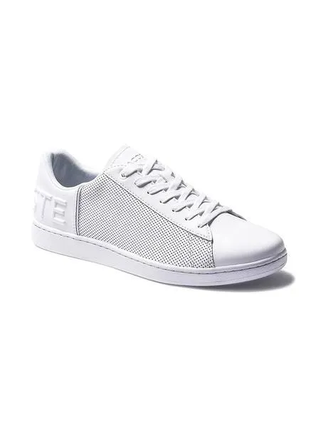 zapatillas lacoste carnaby evo perforado blanco