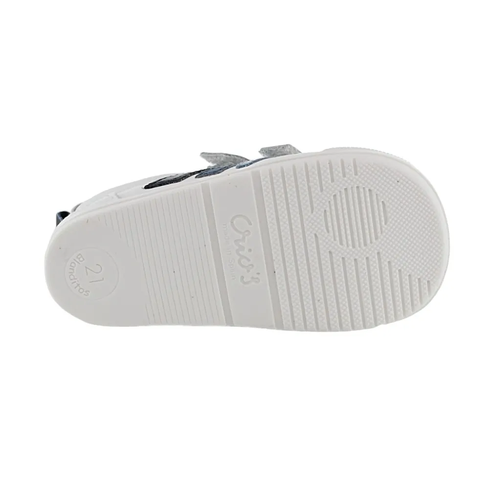 Zapatillas respetuosas Blanditos Luna Blanco-Azul