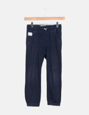 Zara Pantalón baggy azul marino